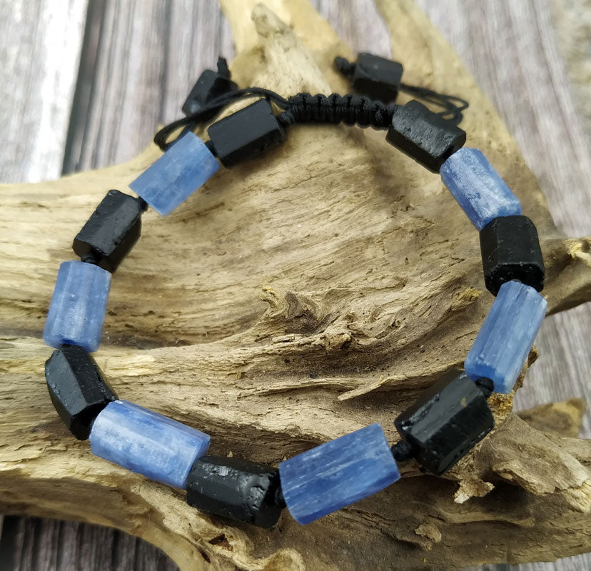 Bracelet en Kyanite & Tourmaline - Force Spirituelle