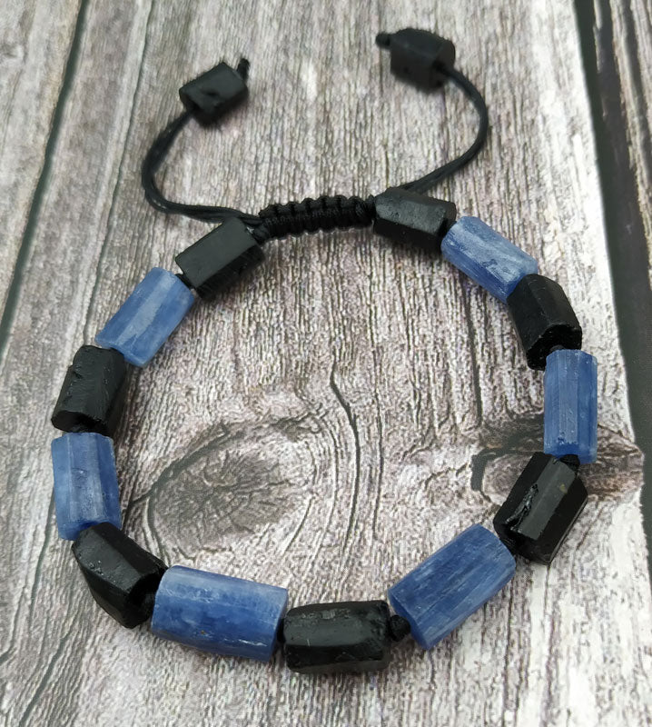 Bracelet en Kyanite & Tourmaline - Force Spirituelle