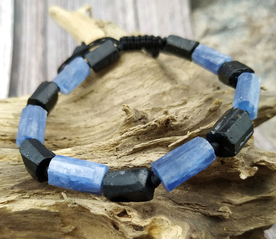 Bracelet en Kyanite & Tourmaline - Force Spirituelle