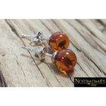 Boucles dOreilles Ambre et Argent - Boucles doreilles