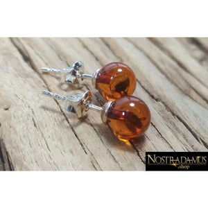 Boucles dOreilles Ambre et Argent - Boucles doreilles