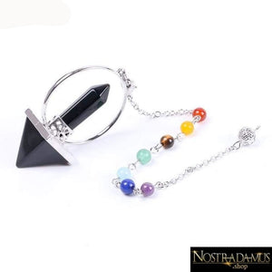 Pendule Energie - 6 minéraux disponibles - Obsidienne - Pendentifs