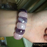 Bracelet Amour & Sagesse en Améthyste et Quartz Rose - Bracelets & Bangles