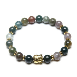 Bracelet en Agate Indienne - Équilibre Yin/Yang