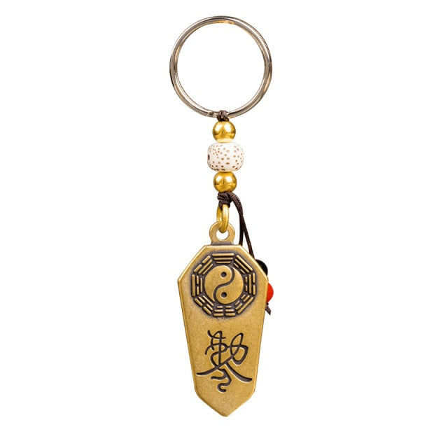 Porte-clés 'FU' - Talisman Taoïste de Protection