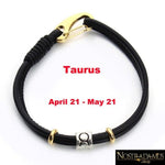 Bracelet en Cuir - Symbole Zodiacal - Taureau - Charme Bracelets