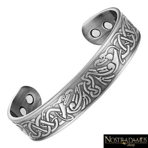 Bracelet de Magnétothérapie avec Motifs Runiques - Argent - Bracelets