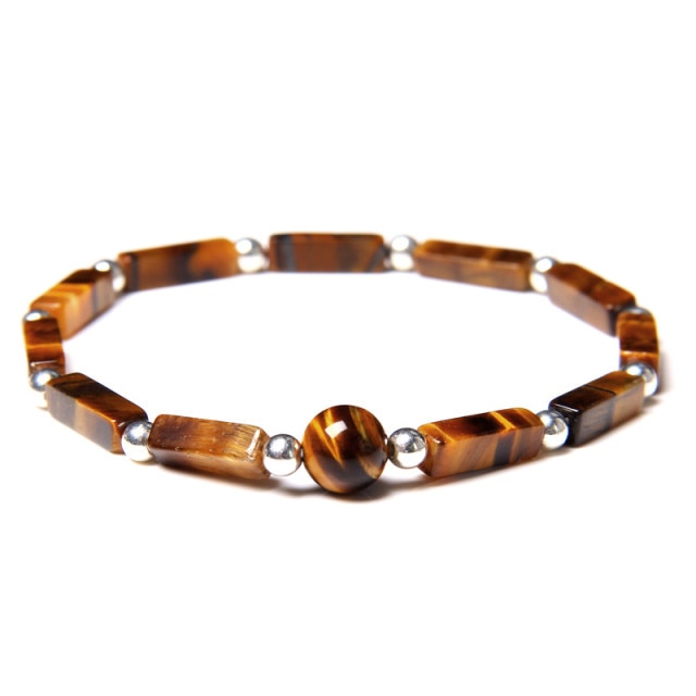 Bracelet en Œil de Tigre - Expansion du Troisième Chakra