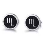 Boucles d'Oreilles 'Symbole Zodiacal' en Acier Inoxydable