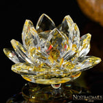 Fleur de Lotus en Cristal - 8 couleurs disponibles - Jaune - Figurines et Miniatures