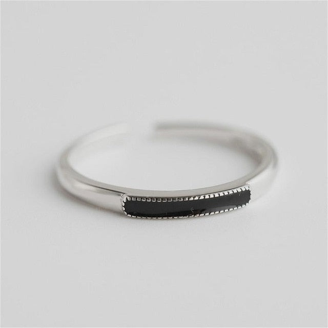 Bague de Protection en Argent & Obsidienne