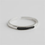 Bague de Protection en Argent & Obsidienne