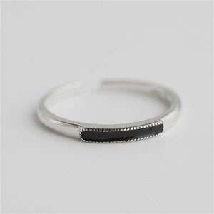 Bague de Protection en Argent & Obsidienne
