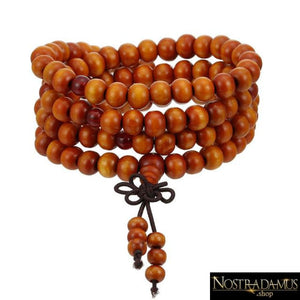 Mala Bouddhiste en bois - Brun clair - Strand Bracelets