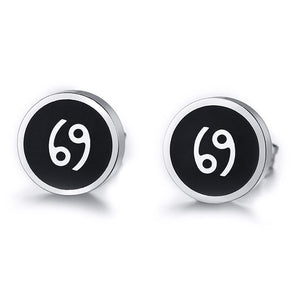 Boucles d'Oreilles 'Symbole Zodiacal' en Acier Inoxydable