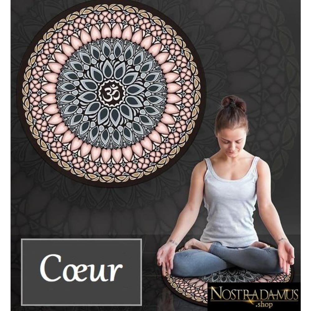 Tapis Rond pour Méditation/Yoga - Cur - Tapis De Yoga