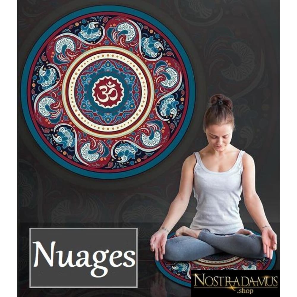 Tapis Rond pour Méditation/Yoga - Nuages - Tapis De Yoga