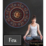 Tapis Rond pour Méditation/Yoga - Feu - Tapis De Yoga