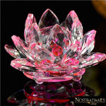 Fleur de Lotus en Cristal - 8 couleurs disponibles - Rose - Figurines et Miniatures