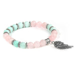 Bracelet 'Présence Angélique' - Quartz Rose & Amazonite