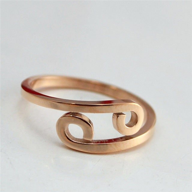 Bague Zodiaque - Acier plaqué Or Rose