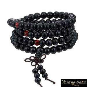 Mala Bouddhiste en bois - Noir - Strand Bracelets