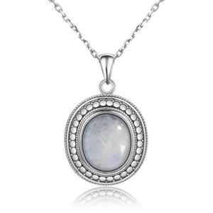 Pendentif 'Féminin Sacré' - Argent & Pierre de Lune