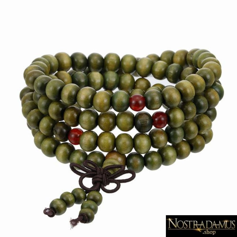 Mala Bouddhiste en bois - Vert - Strand Bracelets