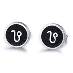 Boucles d'Oreilles 'Symbole Zodiacal' en Acier Inoxydable