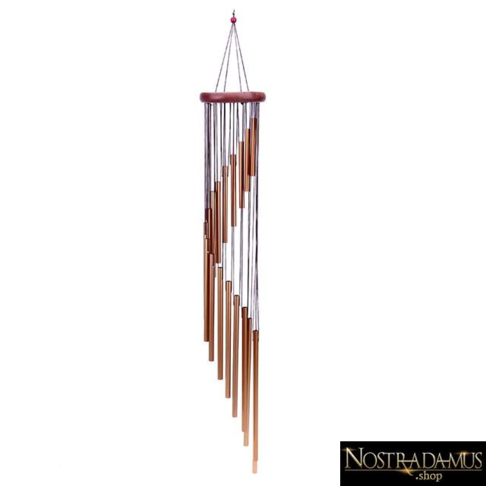 Carillon 18 tubes spirale argent 89cm métal instrument musical déco zen -  Escale Sensorielle