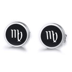 Boucles d'Oreilles 'Symbole Zodiacal' en Acier Inoxydable